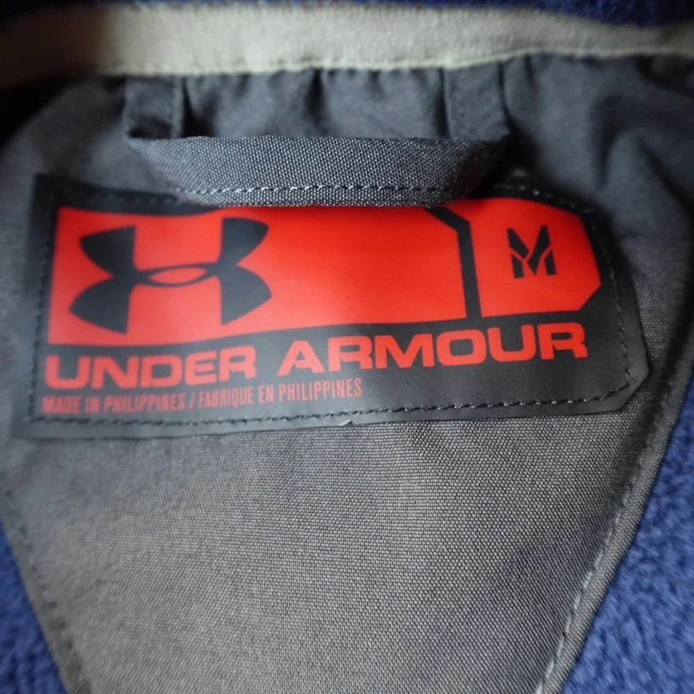 Under Armour Jacket Mens M Blue Full Zip Fleece Athletic‎ Outdoor Athletic Coat